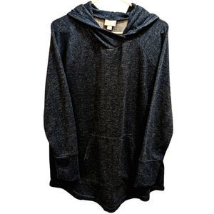 LuLaRoe dark gray hoodie with pocket in front in a women's size large NWOT